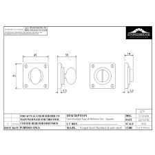 Additional picture of Stonebridge Square Thumb Turn & Release Armor Coat Flat Black