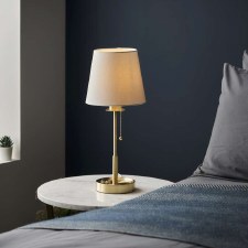 Additional picture of Portesham Vanity Table Lamp Satin Brass