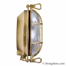 Additional picture of Tortuga Round Bulkhead Light Unlacquered Brass