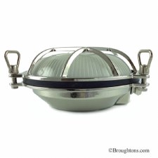 Additional picture of Tortuga Round Bulkhead Light Nickel Opal Glass