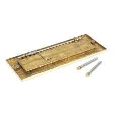 Additional picture of From The Anvil Small Letter Plate Polished Brass Unl