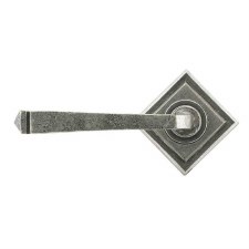 Additional picture of From The Anvil Avon Rose Door Handle Square Pewter