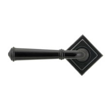 Additional picture of From The Anvil Regency Rose Door Handle Square Black