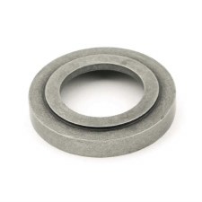 Additional picture of From The Anvil Regency Rose Door Handle Art Deco Pewter