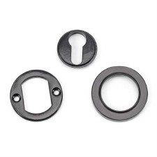 Additional picture of From The Anvil Round Euro Profile Escutcheon Plain Black