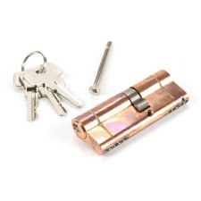 Additional picture of From The Anvil Euro Lock Cylinder 35/35 Polished Bronze Key Alike