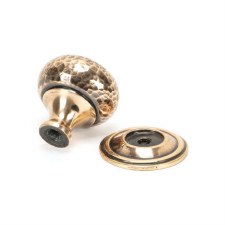 Additional picture of From The Anvil Hammered Mushroom Cabinet Knob 32 Polished Bronze