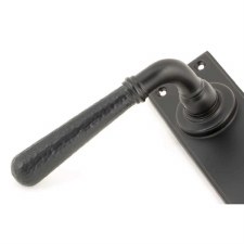 Additional picture of From The Anvil Newbury Hammered Door Lock Handles Aged Bronze