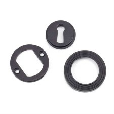 Additional picture of From The Anvil Round Escutcheon Beehive Matt Black