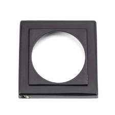 Additional picture of From The Anvil Round Euro Profile Escutcheon Square Matt Black