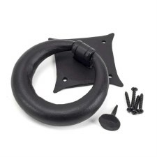 Additional picture of From The Anvil Ring Door Knocker Matt Black 49594