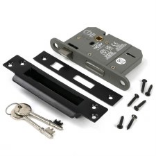 Additional picture of From The Anvil 5 Lever Sash Lock BS 3" Black