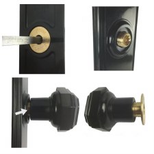Additional picture of Brolux Bakelite 6403 Door Knobs Walnut No Keyhole