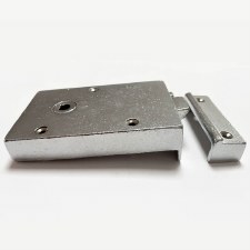 Additional picture of Broughtons 5" Bathroom Rim Latch Left Hand Vintage Chrome