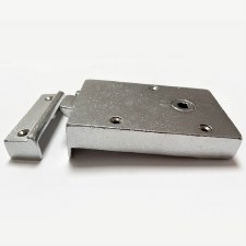 Additional picture of Broughtons 5" Bathroom Rim Latch Right Hand Vintage Chrome