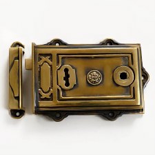 Additional picture of Broughtons Davenport Rim Lock Renovated Brass