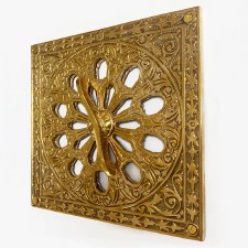 Additional picture of Cast Victorian Decorative Air Vent Polished Brass
