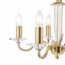 Additional picture of Laura Ashley Carson 5 Light Chandelier Antique Brass