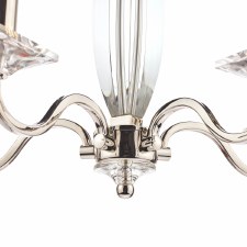 Additional picture of Laura Ashley Carson 5 Light Chandelier Polished Nickel
