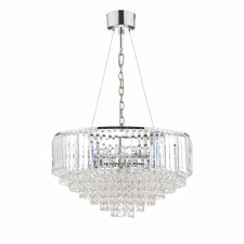 Additional picture of Laura Ashley Vienna 9 Light Crystal Pendant Polished Chrome