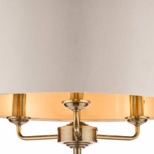 Additional picture of Laura Ashley Sorrento Floor Lamp Antique Brass with Shade