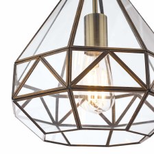 Additional picture of Laura Ashley Zaria Pendant Antique Brass