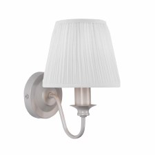 Additional picture of Laura Ashley Ellis Wall Light Satin Grey with Shade