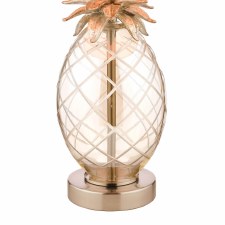 Additional picture of Laura Ashley Pineapple Table Lamp Champagne Glass with Shade