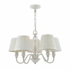 Additional picture of Laura Ashley Ellis Pendant 5 Light Grey Satin Grey with Shades