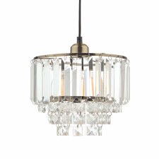 Additional picture of Laura Ashley Vienna Easy Fit Pendant Shade Antique Brass & Crystal