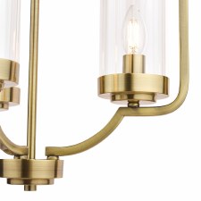 Additional picture of Laura Ashley Joseph 3 Light Chandelier Antique Brass