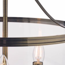 Additional picture of Laura Ashley Harrington 3 Light Pendant Antique Brass