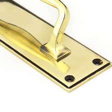 Additional picture of From The Anvil Art Deco Pull Handle on Backplate Small Aged Brass