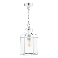 Additional picture of Aled Single Lantern Pendant Polished Chrome
