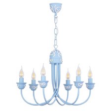 Additional picture of Amelie 6 Light Chandelier Amalfi Blue