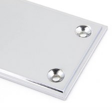 Additional picture of From The Anvil Art Deco Fingerplate Small Polished Chrome
