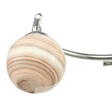 Additional picture of Atiya 3 Light Semi Flush Pendant Polished Chrome with Planet Glass