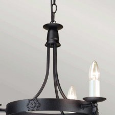 Additional picture of Elstead Belfry 3 Light Chandelier Black
