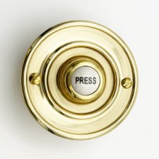 Additional picture of Circular Bell Push Small 60mm Polished Brass