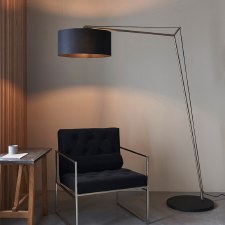 Additional picture of Broadmayne Floor Lamp Matt Nickel & Black