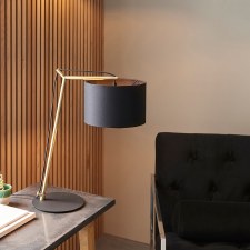 Additional picture of Broadmayne Table Lamp Matt Brass & Black