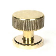 Additional picture of From The Anvil Brompton Morice/Rim Knobs Art Deco Rose Aged Brass