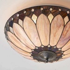 Additional picture of Interiors 1900 Brooklyn Tiffany Flush Ceiling Light