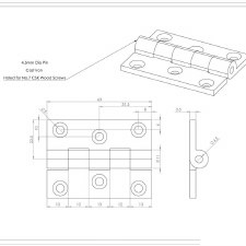 Additional picture of Cast Iron Hinges 2.1/2" Self Colour