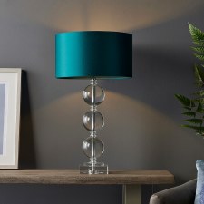 Additional picture of Chedington Glass Sphere Table Lamp Base Large Chrome & Clear Crystal
