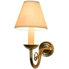 Additional picture of Cottage Single Wall Light Polished Brass Unlacquered