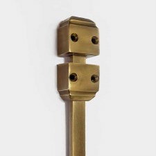 Additional picture of Aston Art Deco Cremone Bolt With T Knob Antique Brass Unlacquered