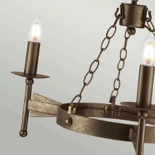 Additional picture of Elstead Cromwell 3 Light Chandelier Old Bronze