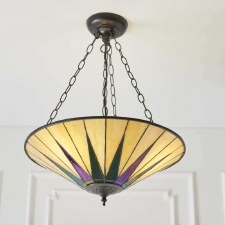 Additional picture of Interiors 1900 Dark Star Tiffany Large Inverted Pendant