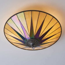 Additional picture of Interiors 1900 Dark Star Tiffany Large Flush Light